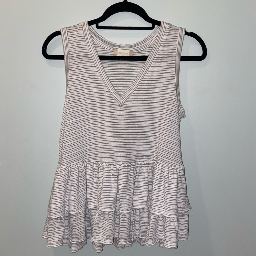 Striped V-Neck Tank Top